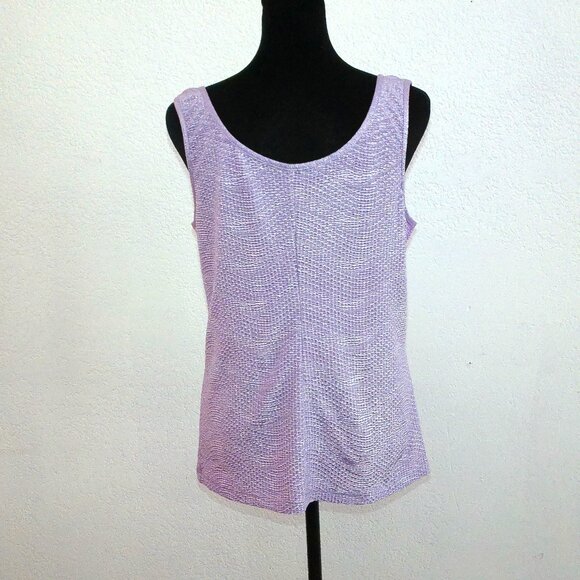 Forever 21, Purple glitter stretch tank top, with double layers. - Picture 5 of 9